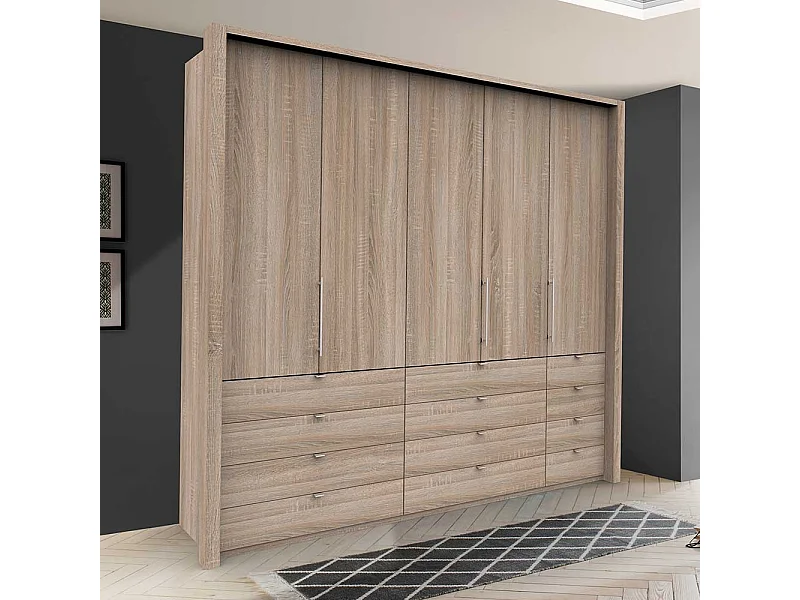 Kombi Ankleideschrank in Eiche Sägerau modern