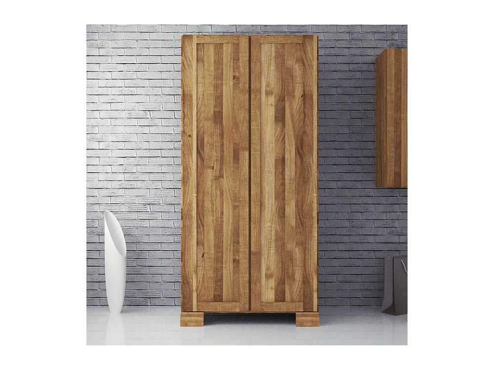 Holzschrank aus Wildeiche Massivholz 90 cm breit