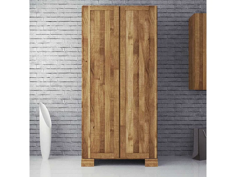 Holzschrank aus Wildeiche Massivholz 90 cm breit