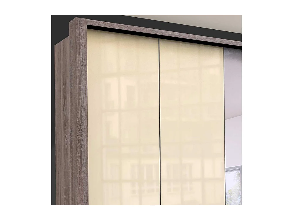 Schlafzimmerkleiderschrank in Cremefarben Eiche Trüffelfarben