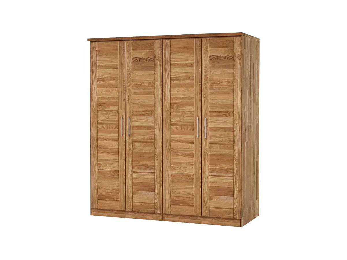 Holzschrank aus Wildeiche Massivholz 4 Türen