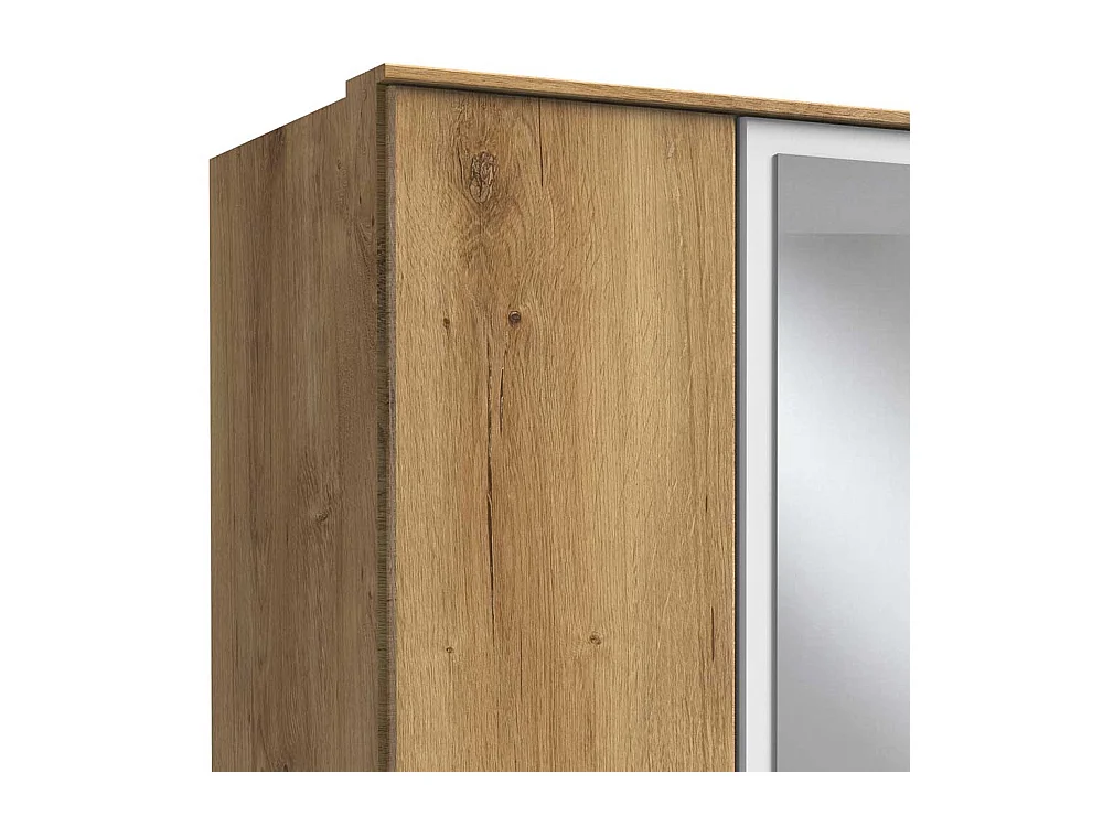 Schrank Gästezimmer modern mit Spiegeltür drei Schubladen