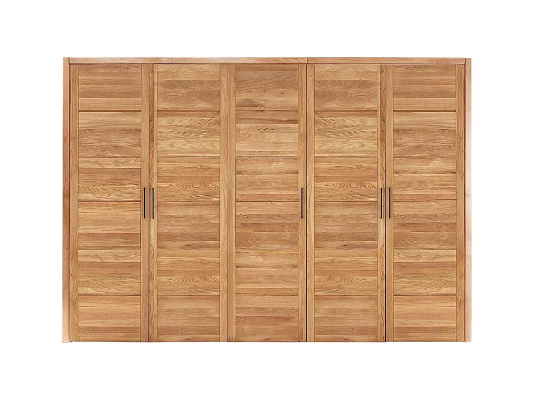 Drehtürenkleiderschrank aus Wildeiche Massivholz 5 türig