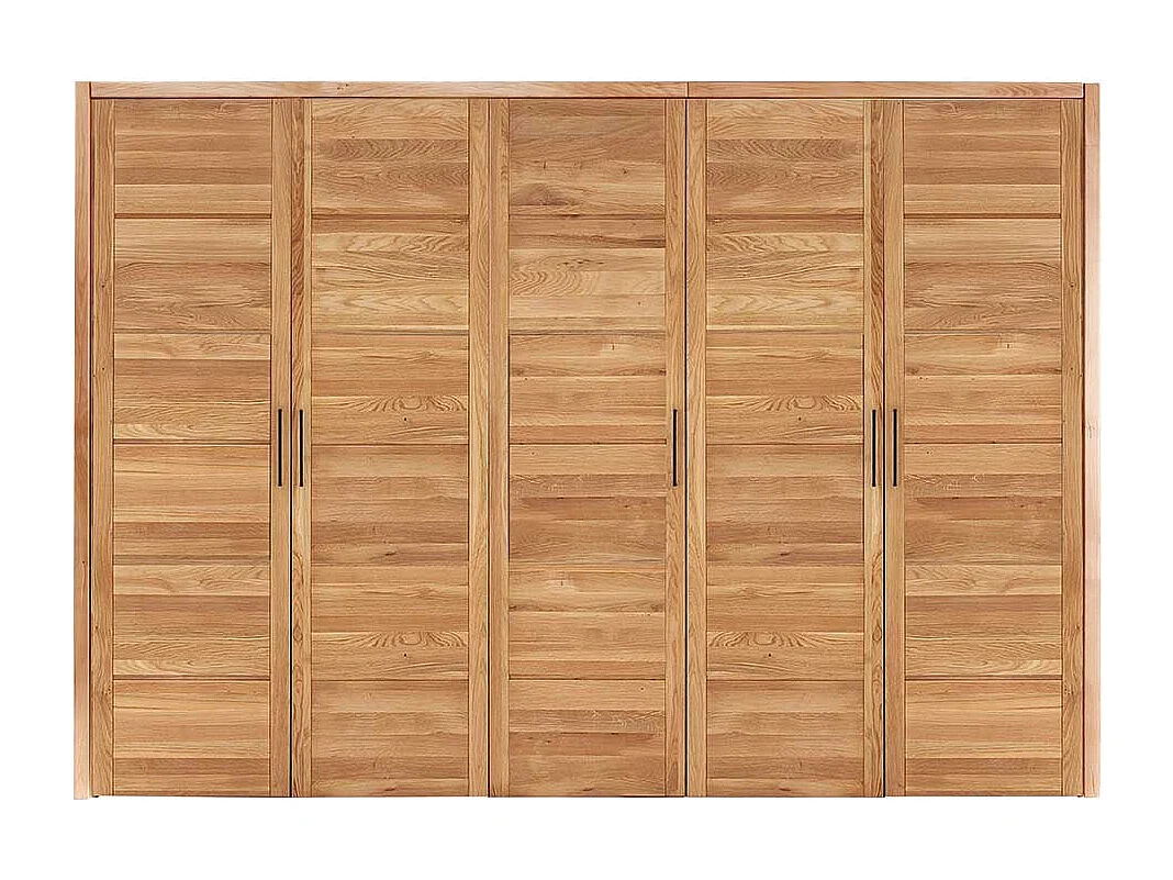 Drehtürenkleiderschrank aus Wildeiche Massivholz 5 türig