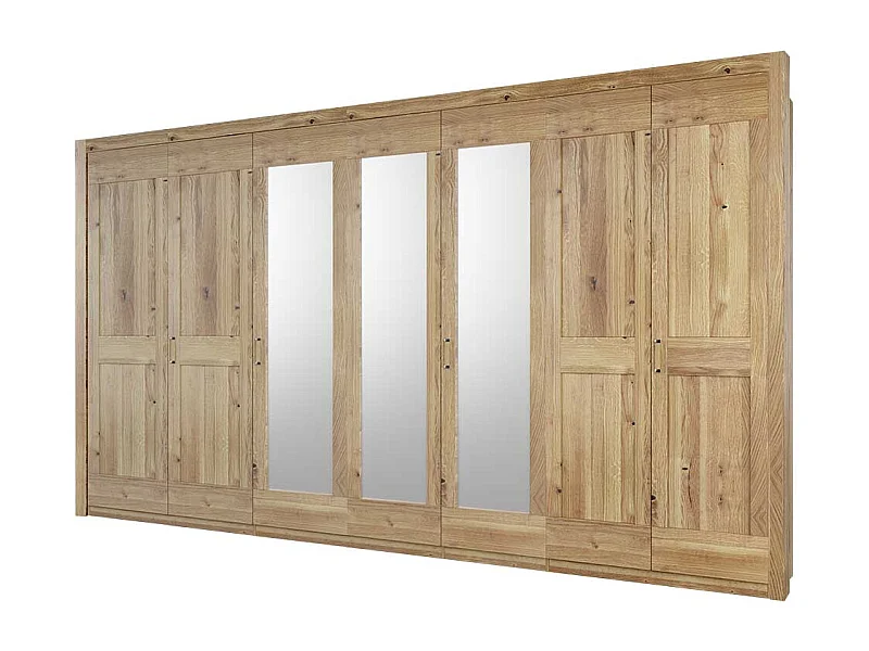 XXL Schlafzimmerkleiderschrank in Asteichefarben Spiegeltüren