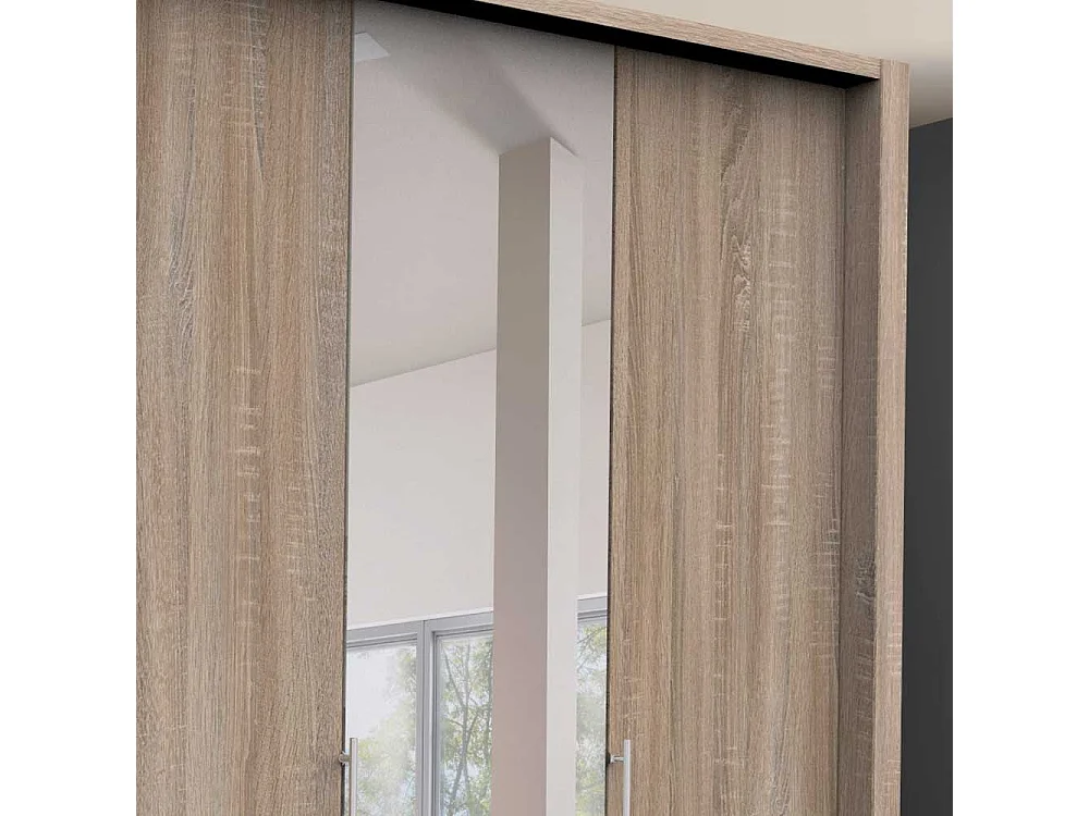 Jugendschrank in Eiche Sägerau 2 türig mit Spiegel