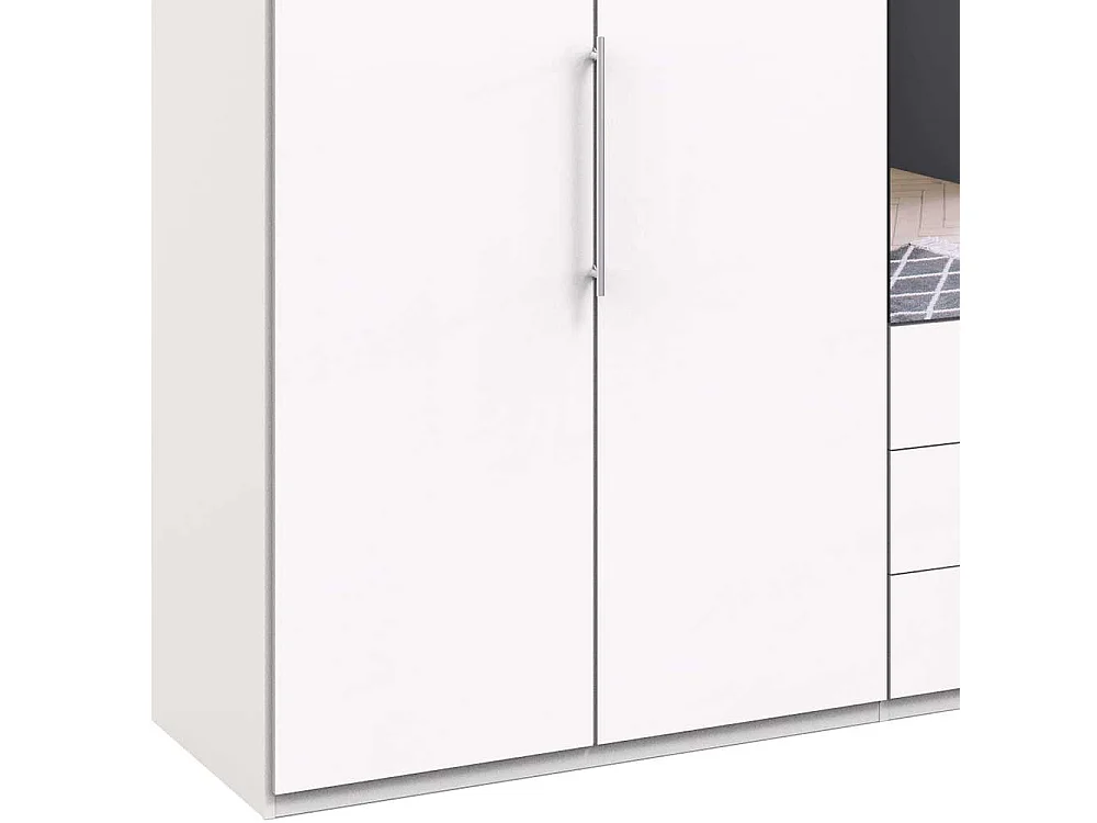 Schlafzimmerkleiderschrank mit drei Schubladen Spiegeltür