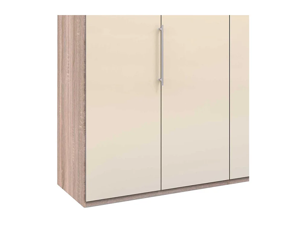 XXL Schlafzimmerkleiderschrank mit Falttüren glasbeschichtet