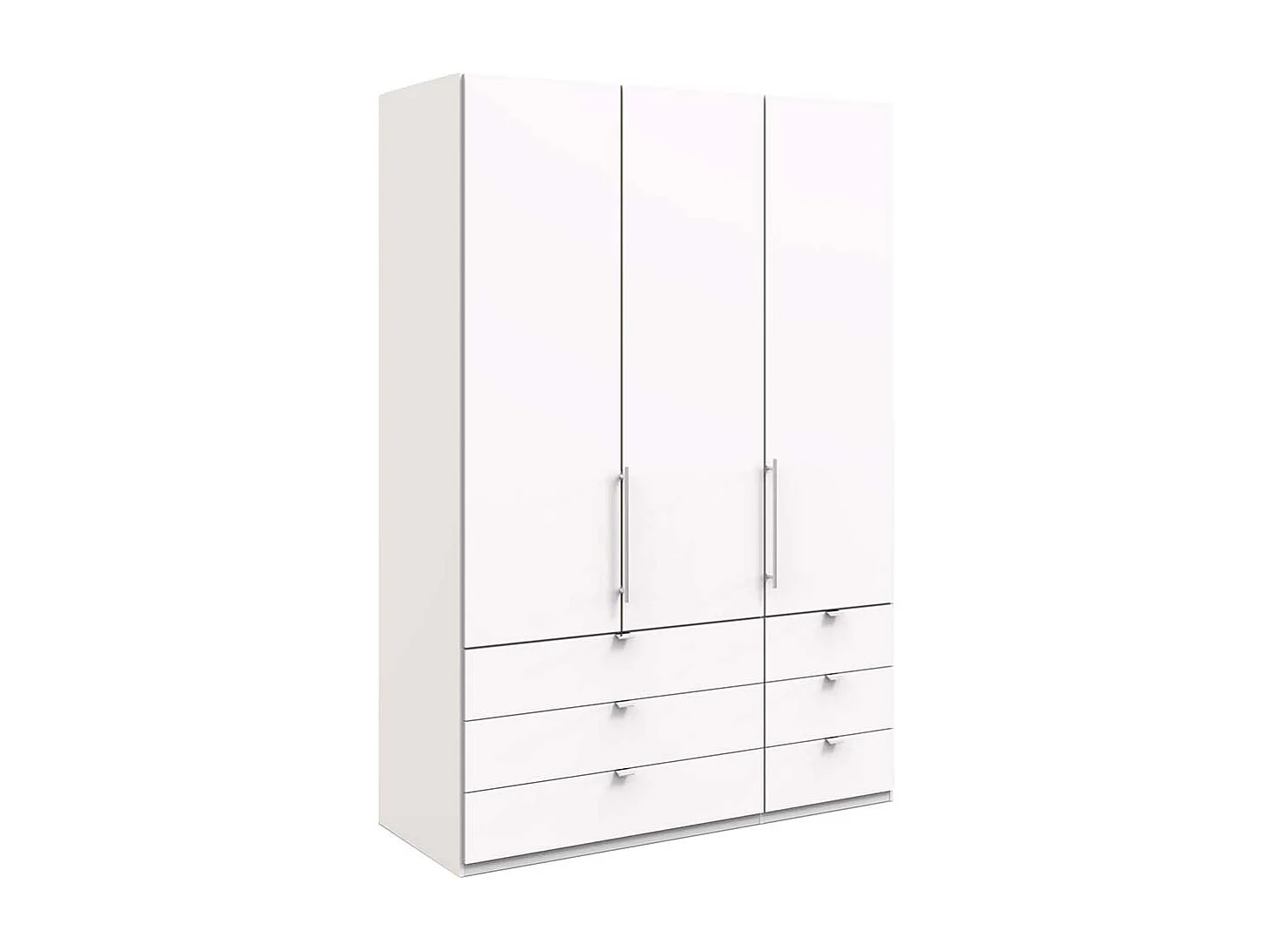 Jugendkleiderschrank in Weiß Falttüren und Schubladen