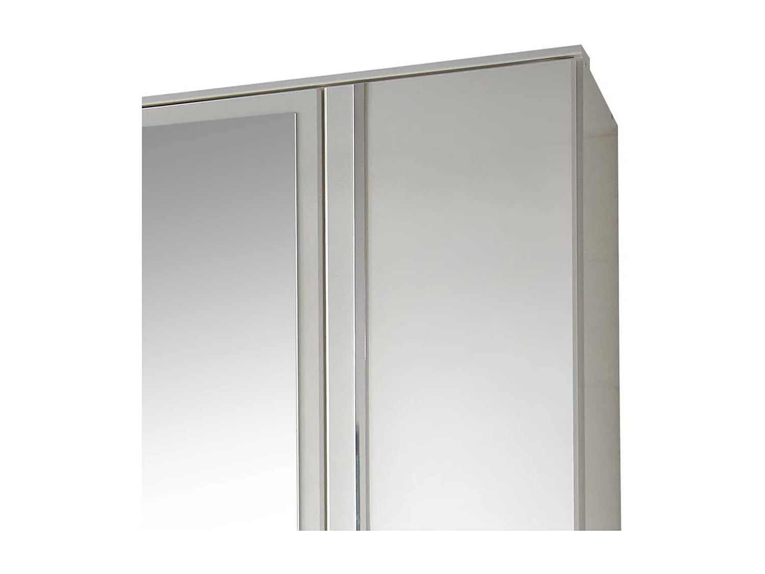 Weißer Drehtürenkleiderschrank mit Spiegeltüren Made in Germany