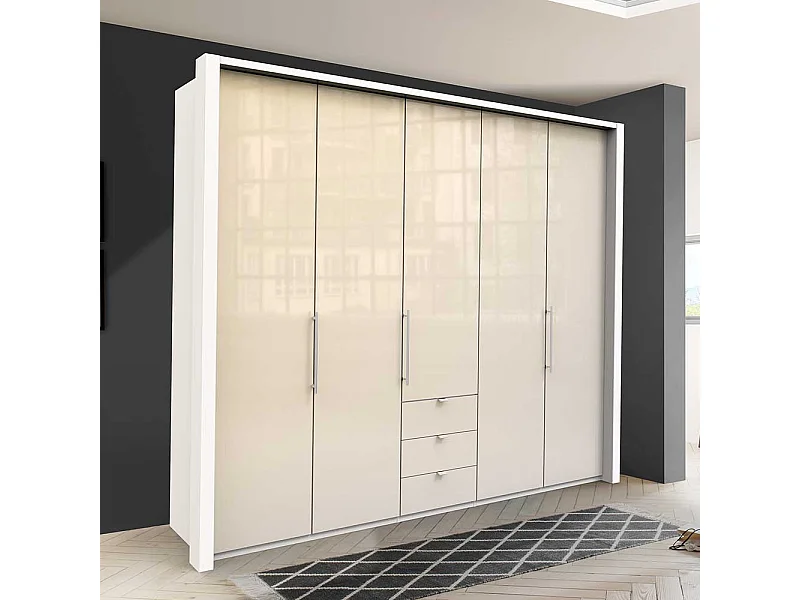 Schlafzimmerkleiderschrank mit drei Schubladen 3 türig