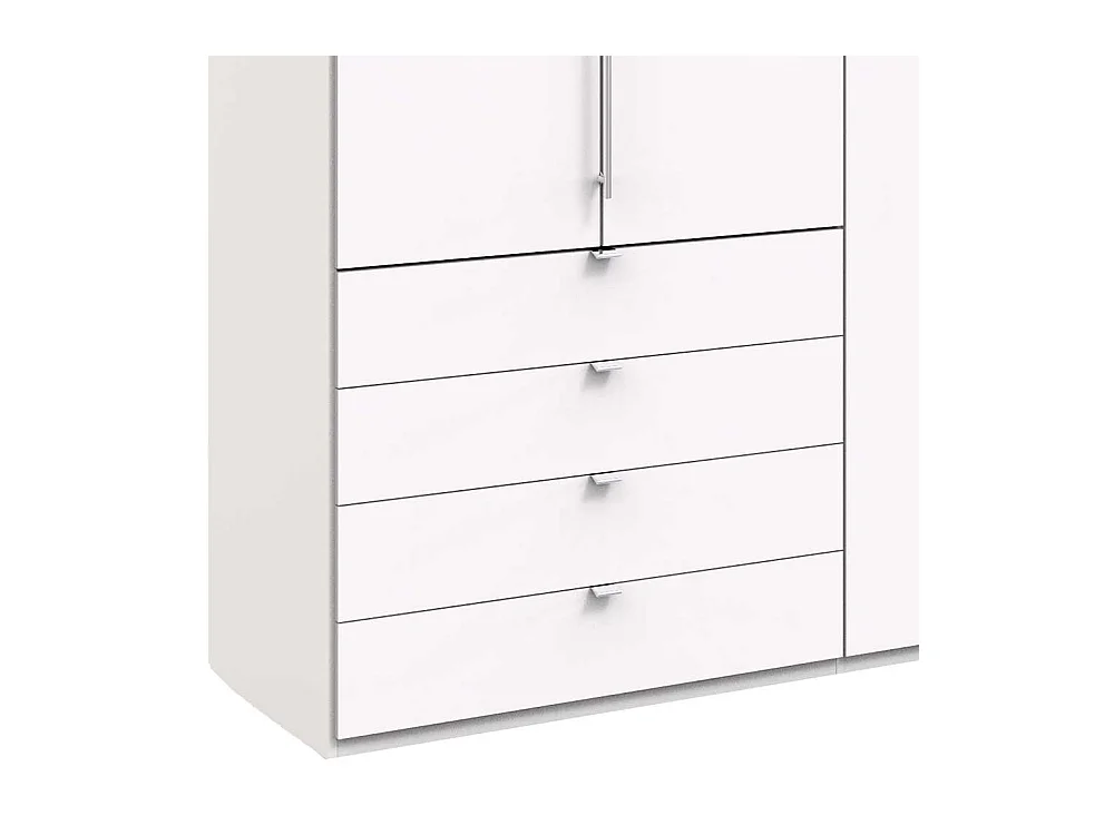 Schlafzimmerkleiderschrank in Weiß zwei Falttüren