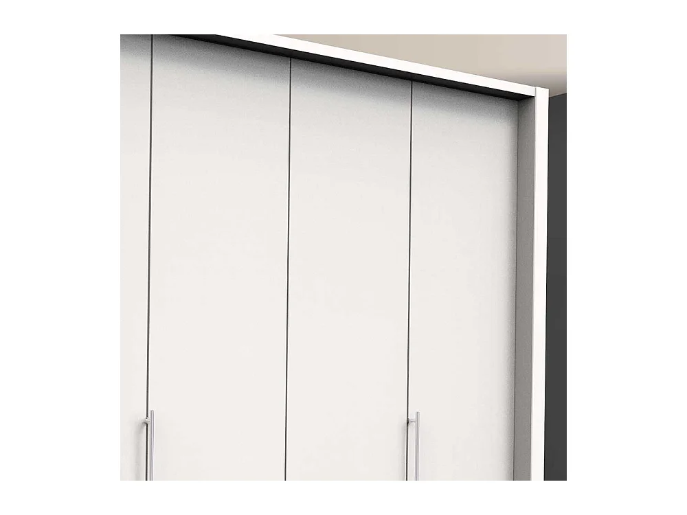 Schlafzimmerkleiderschrank in Weiß zwei Falttüren