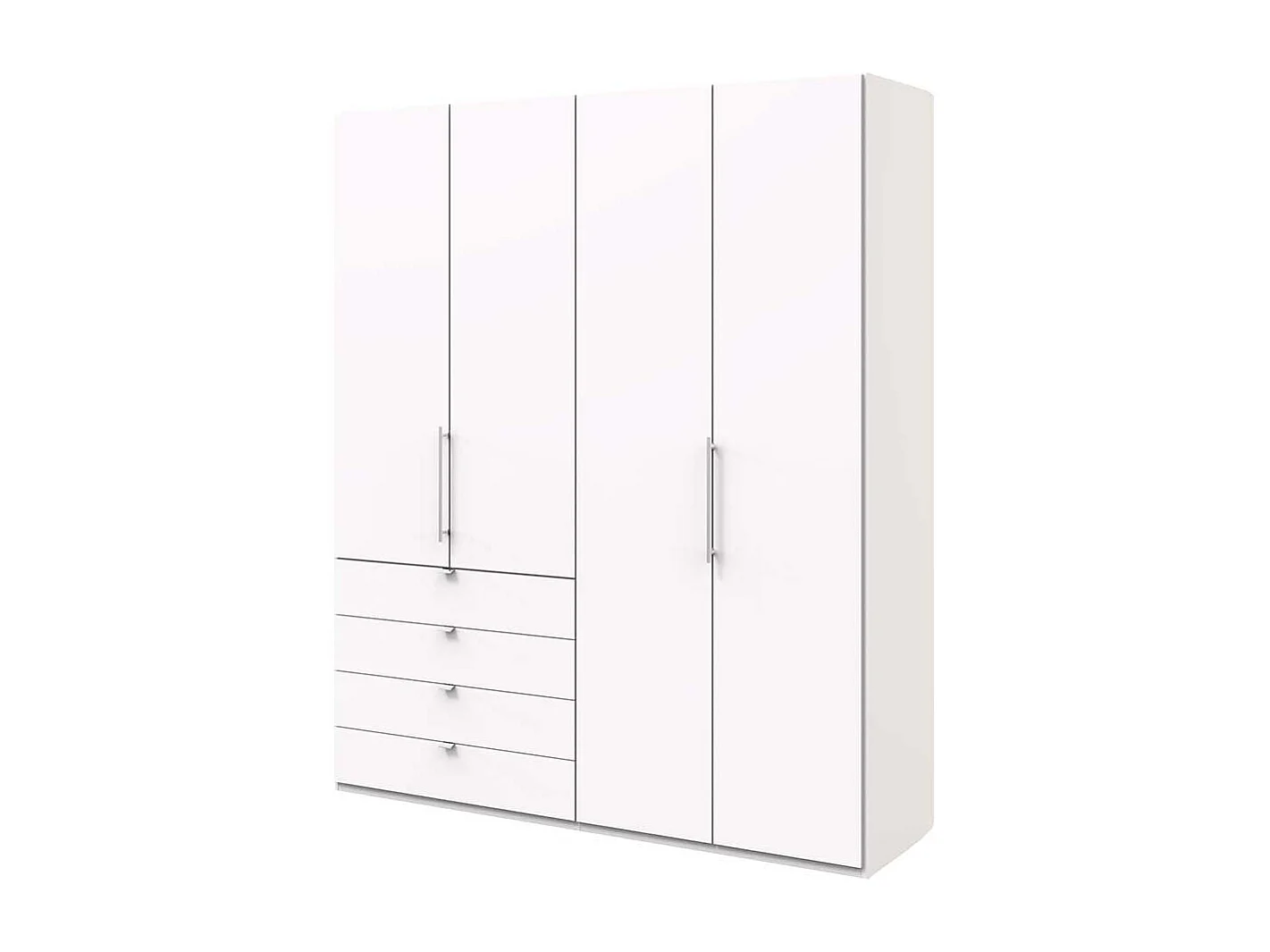 Schlafzimmerkleiderschrank in Weiß zwei Falttüren