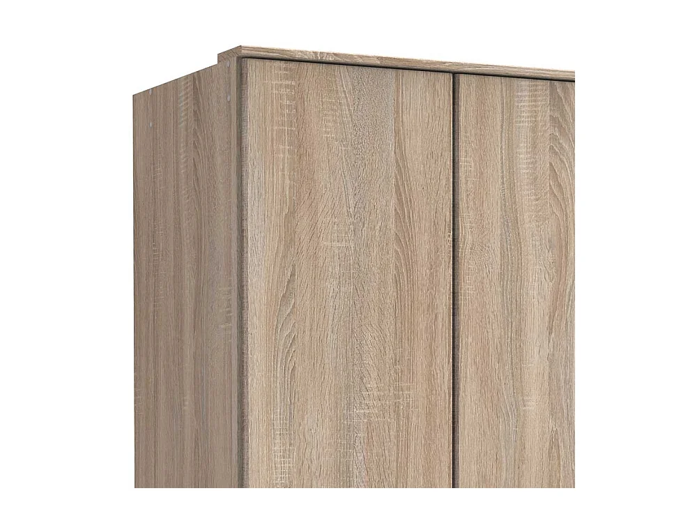 Jugendkleiderschrank mit drei Schubladen Eiche Sägerau