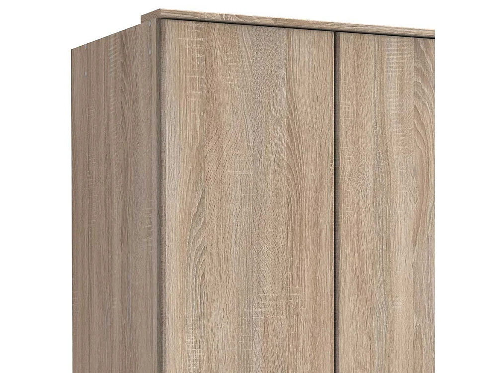 Jugendkleiderschrank mit drei Schubladen Eiche Sägerau