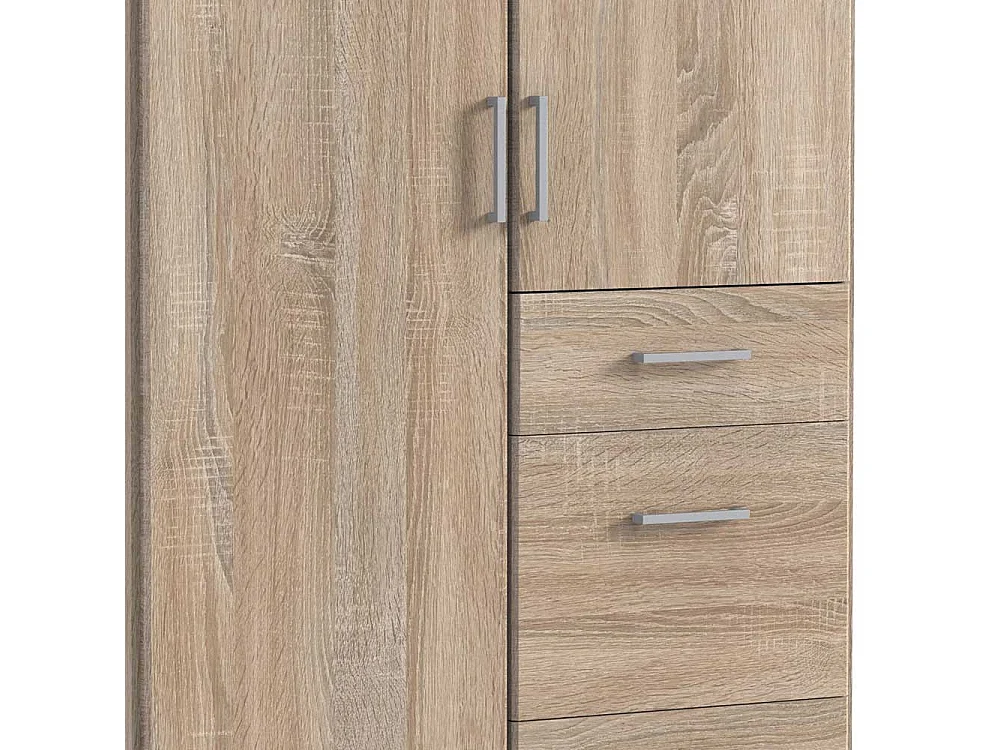 Jugendkleiderschrank mit drei Schubladen Eiche Sägerau