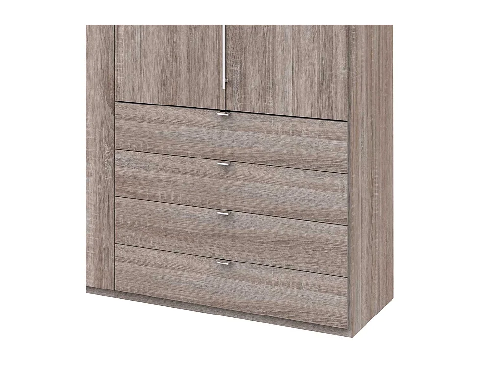 Großer Schlafzimmerkleiderschrank in Eiche Trüffelfarben Made in Germany