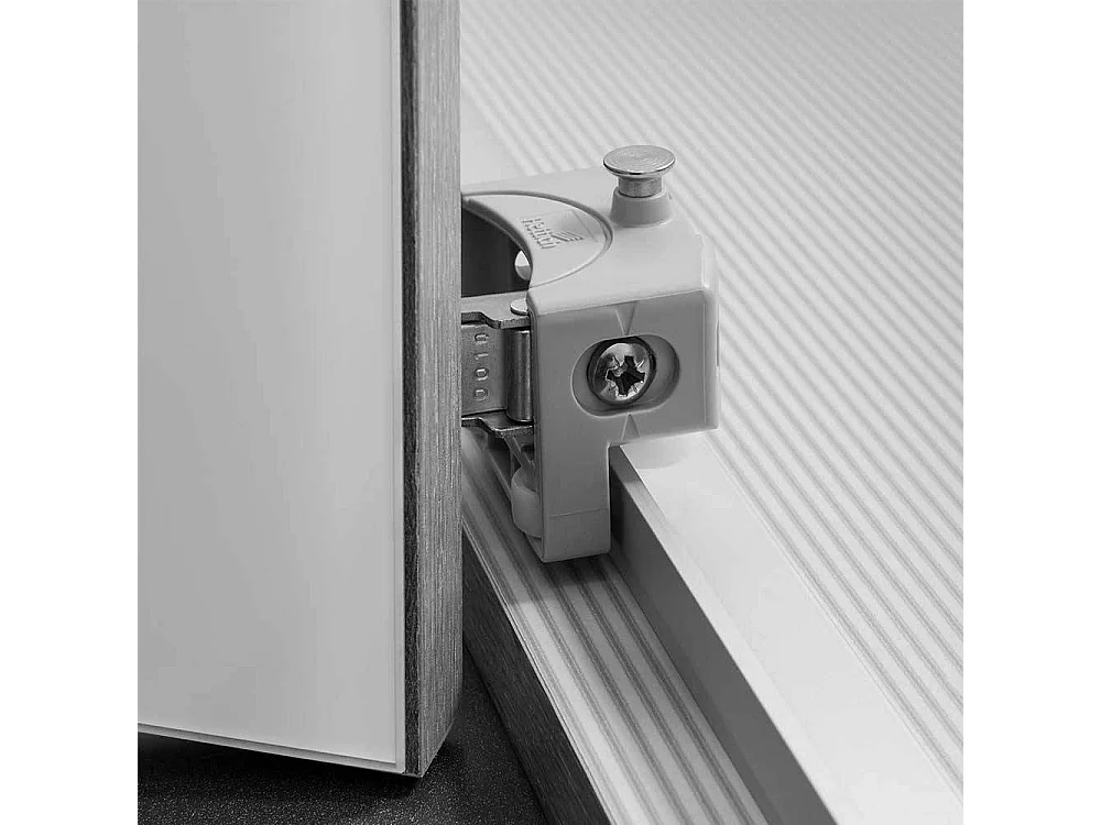 Schlafzimmerkleiderschrank mit Dreh- und Falttüren Weiß glasbeschichtet