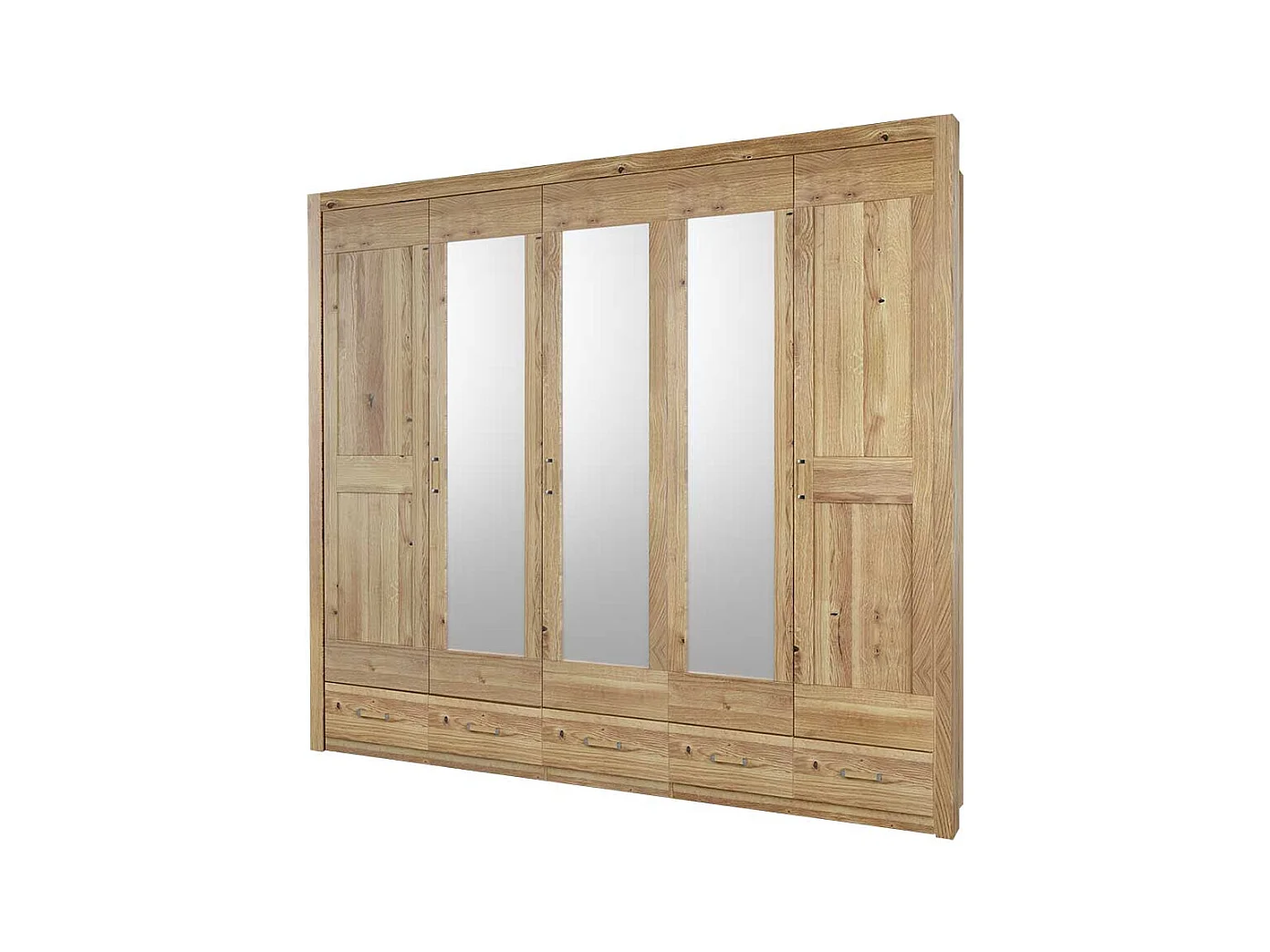 Spiegeltürenkleiderschrank in Asteichefarben fünf Schubladen