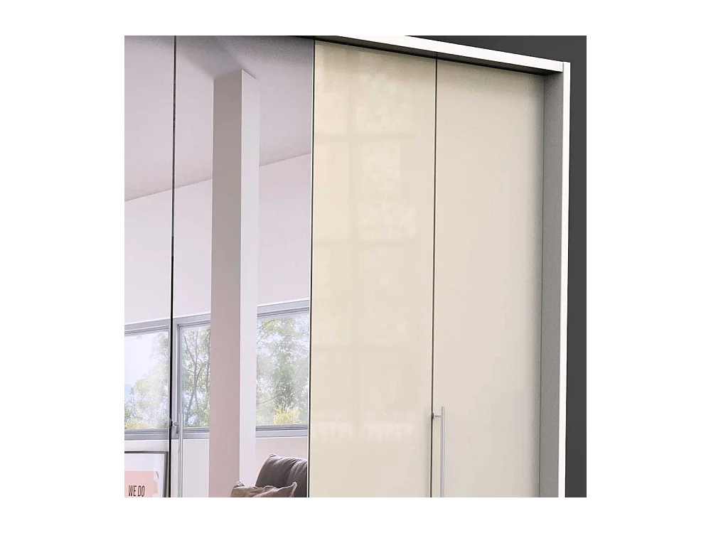 XL Schlafzimmerkleiderschrank mit Falttüren sechs Schubladen