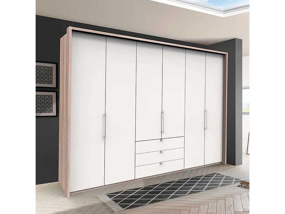 Gleittüren Ankleideschrank mit drei Schubladen modern