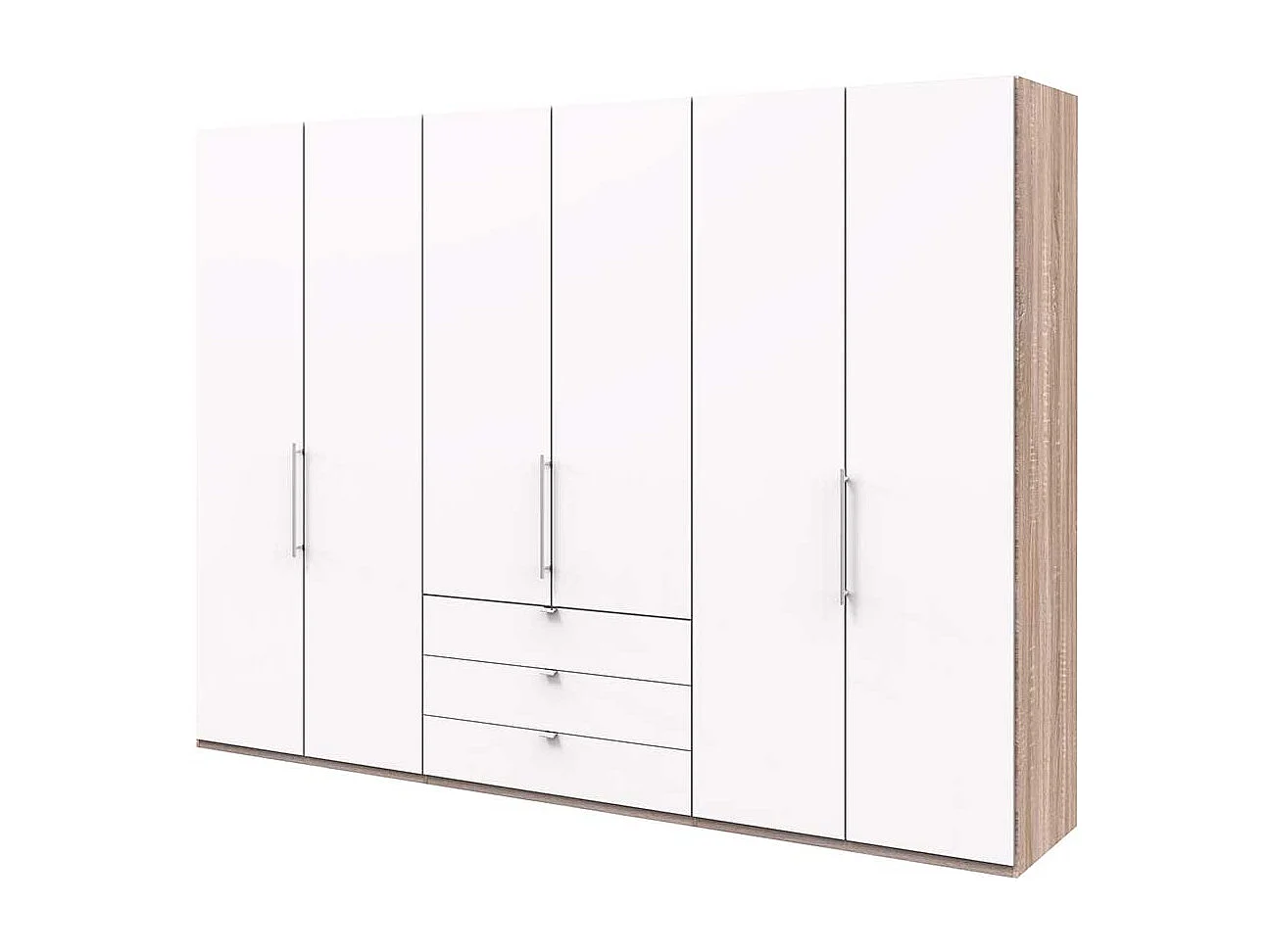 Gleittüren Ankleideschrank mit drei Schubladen modern