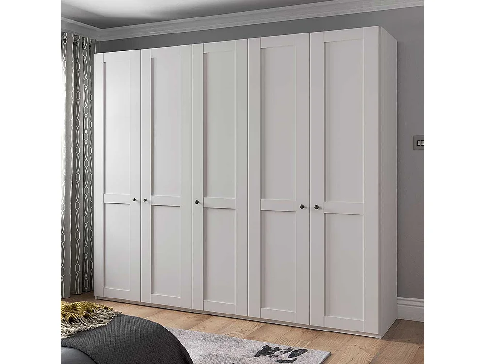 250 cm Drehtürenkleiderschrank in Weiß Made in Germany
