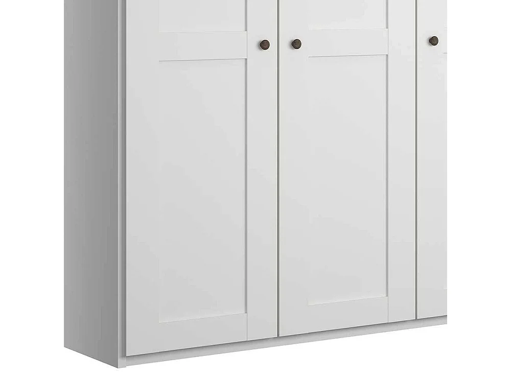 250 cm Drehtürenkleiderschrank in Weiß Made in Germany