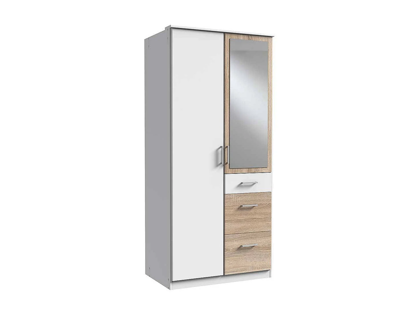 Jugendkleiderschrank mit Spiegeltür und drei Schubladen Made in Germany