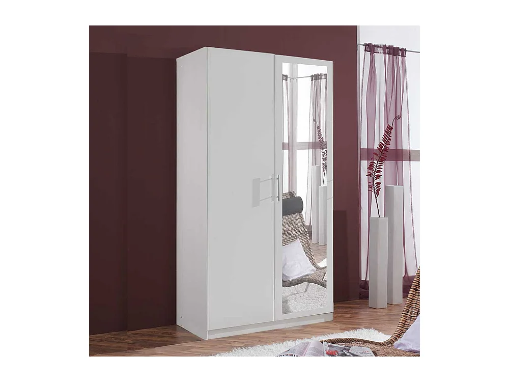 Jugendkleiderschrank weiß mit Spiegeltür Made in Germany