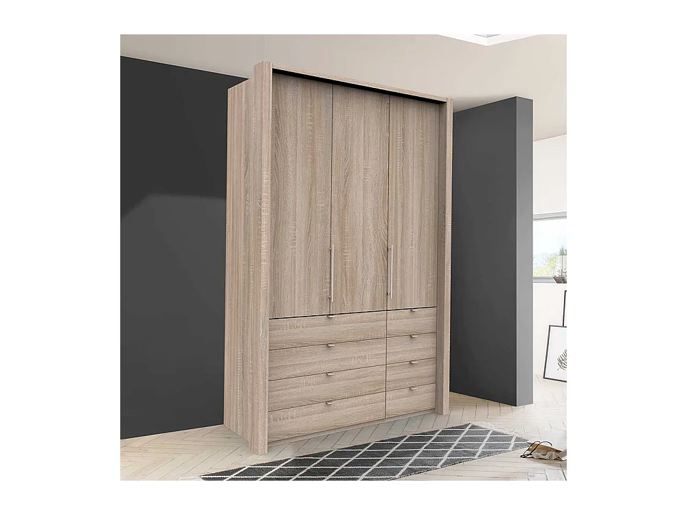 Jugendkleiderschrank mit viel Stauraum Eiche Sägerau