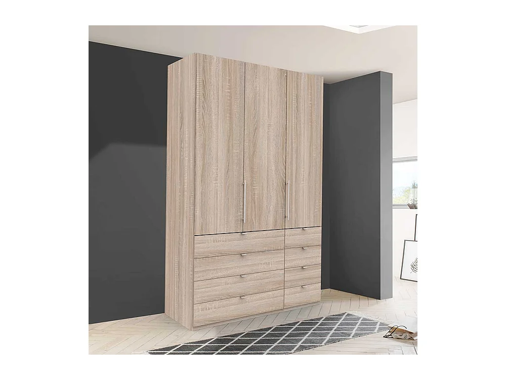 Jugendkleiderschrank mit viel Stauraum Eiche Sägerau