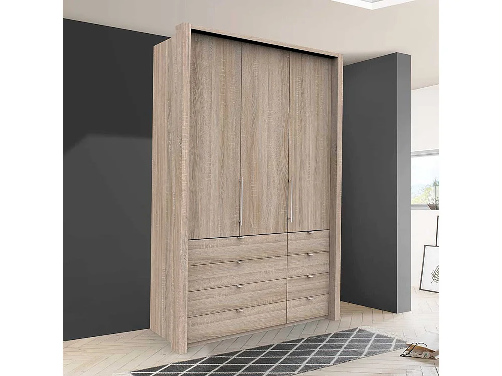 Jugendkleiderschrank mit viel Stauraum Eiche Sägerau