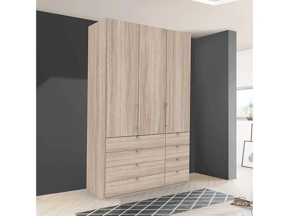 Jugendkleiderschrank mit viel Stauraum Eiche Sägerau