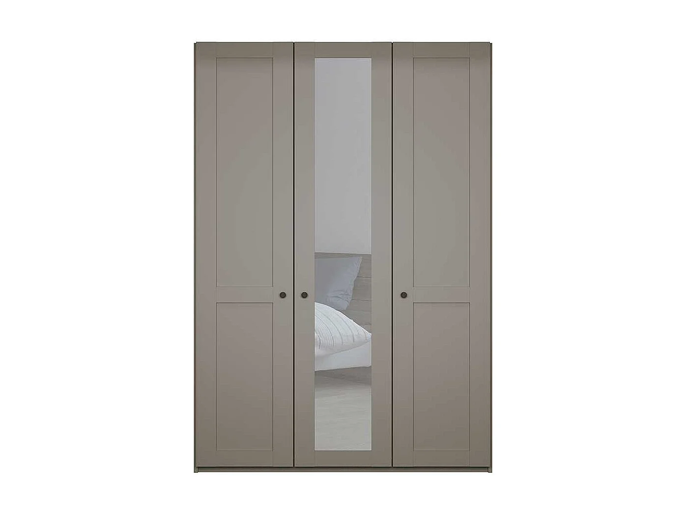 Schlafzimmerkleiderschrank hellgrau modern im Landhausstil 150 cm breit