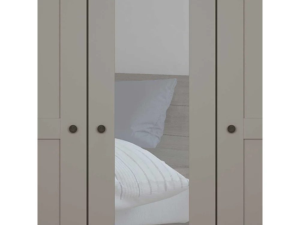 Schlafzimmerkleiderschrank hellgrau modern im Landhausstil 150 cm breit