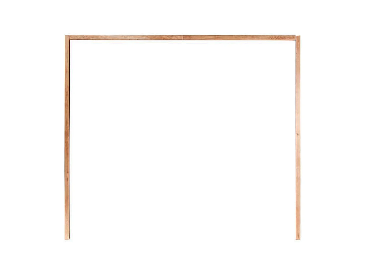 Holzkleiderschrank massiv aus Wildeiche und Glas 4 Drehtüren