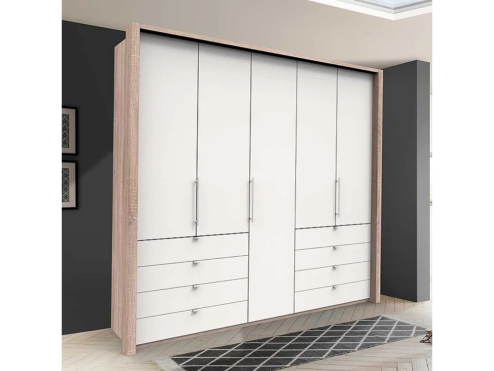 Panorama Schrank 3 türig mit acht Schubladen modern