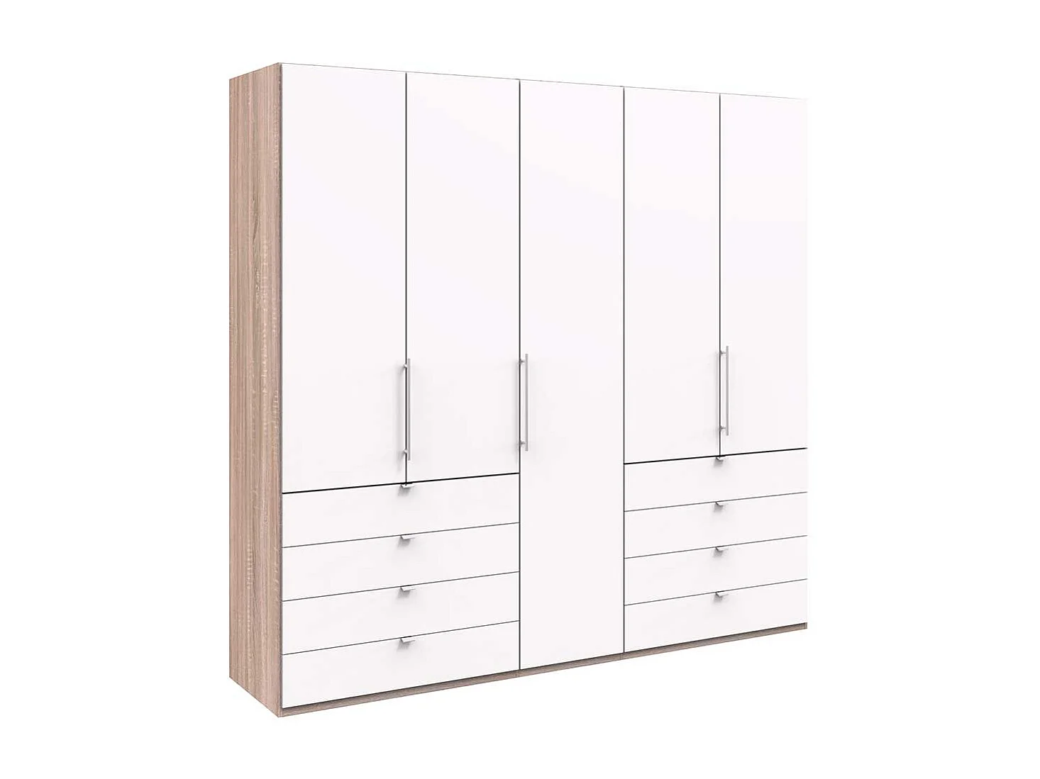 Panorama Schrank 3 türig mit acht Schubladen modern