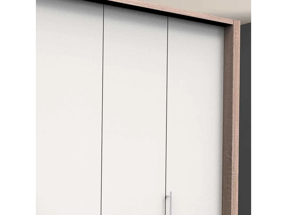 Kombi Jugendschrank in Weiß und Eiche Sägerau Made in Germany