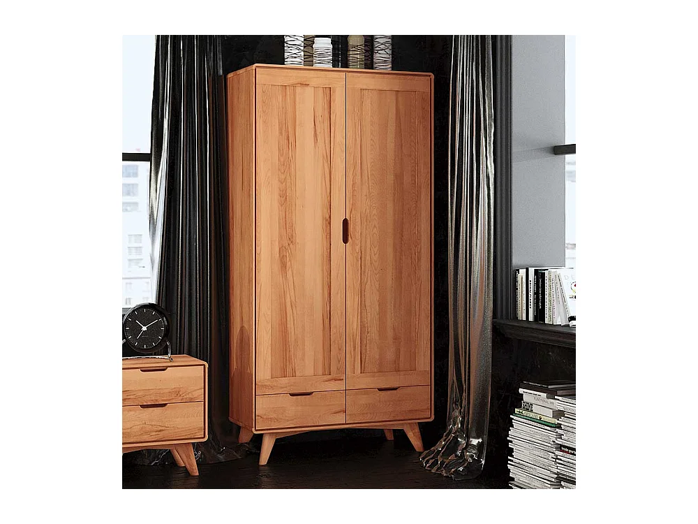 Holzkleiderschrank aus Kernbuche Massivholz ge�lt