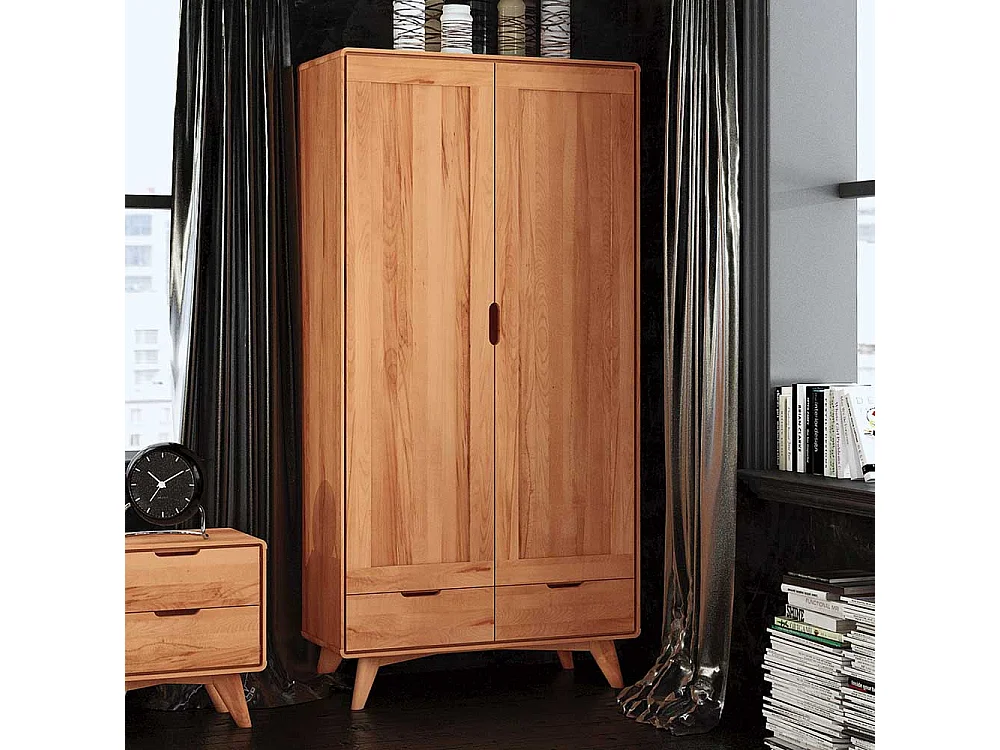 Holzkleiderschrank aus Kernbuche Massivholz geölt