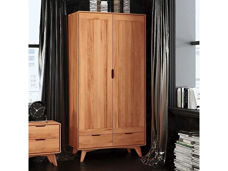 Holzkleiderschrank aus Kernbuche Massivholz geölt