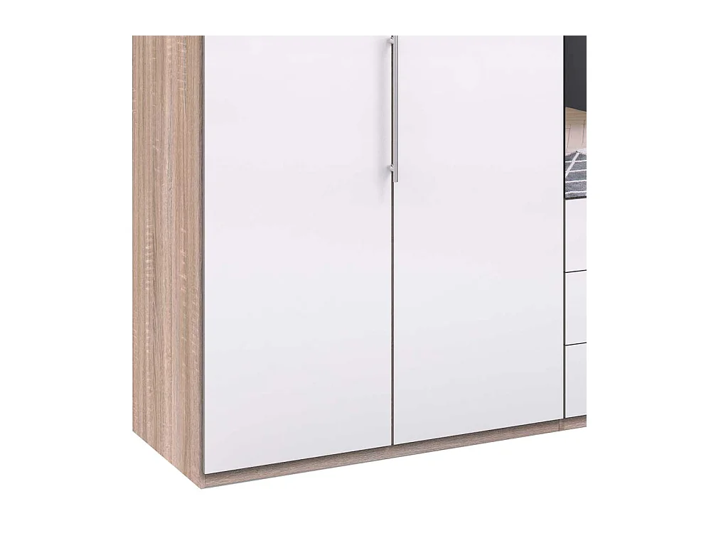 Spiegel Schlafzimmerkleiderschrank mit Falttüren und Schubladen modern