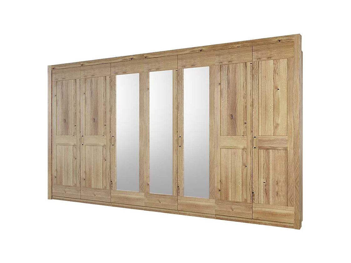 XXL Schlafzimmerkleiderschrank in Asteichefarben Spiegeltüren