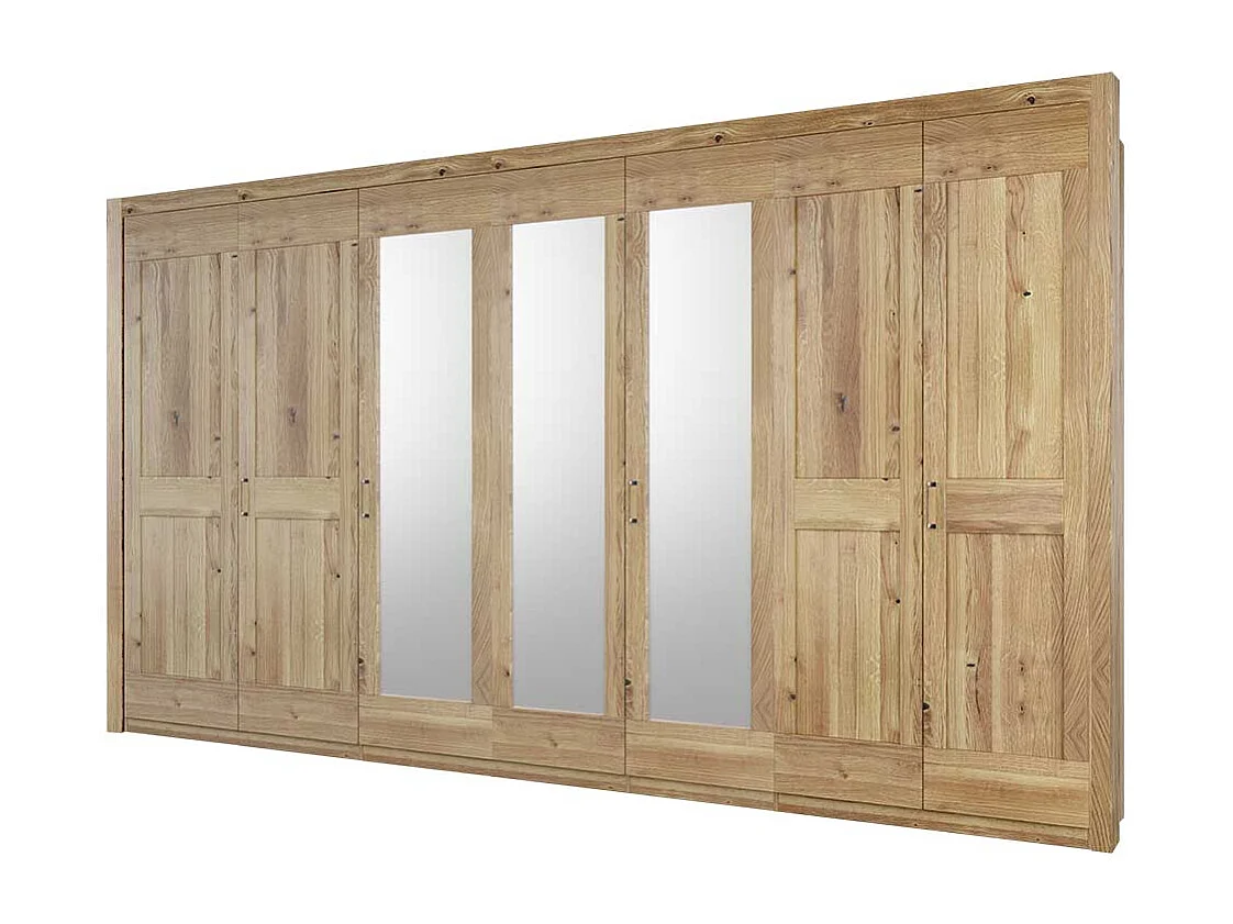 XXL Schlafzimmerkleiderschrank in Asteichefarben Spiegeltüren