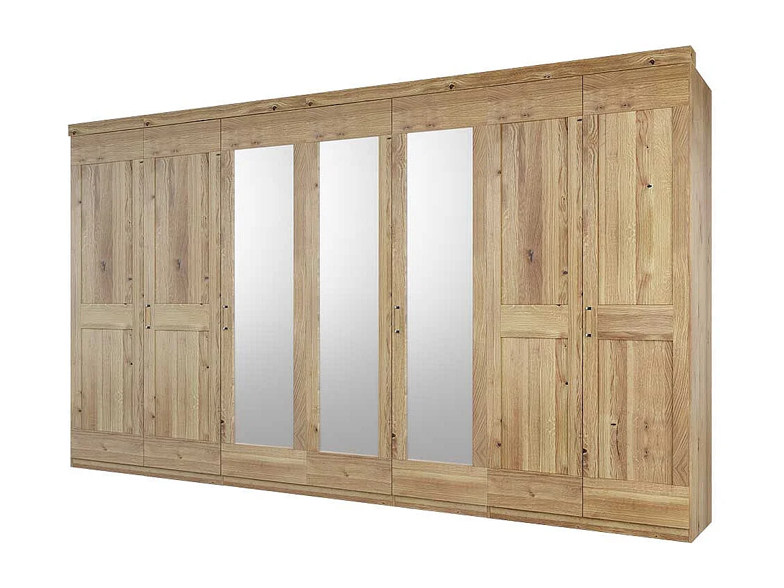 XXL Schlafzimmerkleiderschrank in Asteichefarben Spiegeltüren