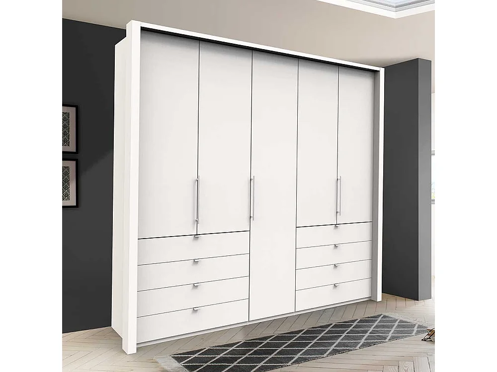 Schlafzimmerkleiderschrank mit Falttüren Weiß