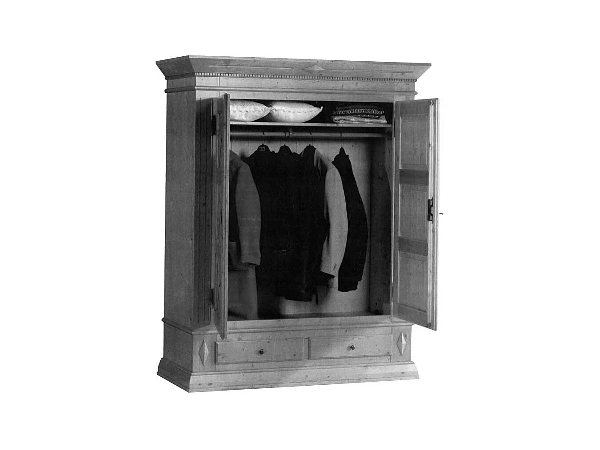 Bauernschrank aus Fichte Massivholz abschließbar